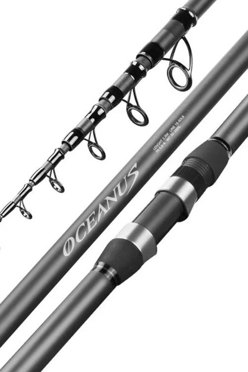 2.4M-5.4M Carbon Rock Fishing Rod Ultra-light Distance Throwing Pole Lure Long Sections Telescopic Sea Fishing Tackle Saltwater