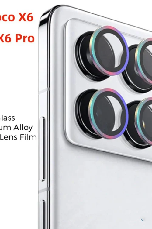 Camera Lens Protector Glass For Xiaomi Poco X6 Pro 5G Metal Lens Ring Case Camera Lens Protective Film Poco X 6 X6 5G Lens Glass