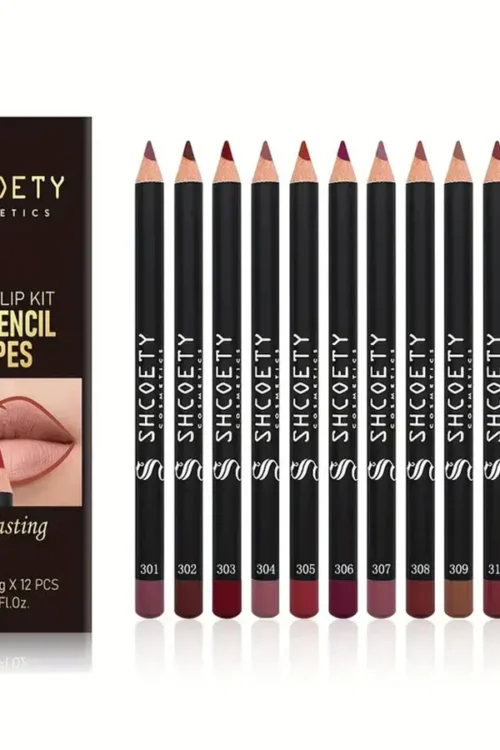 12 pc matte lipstick lipliner, nude makeup lasting makeup Keep lipstick pen set not fade. lipliner set, waterproof, sweat proof,