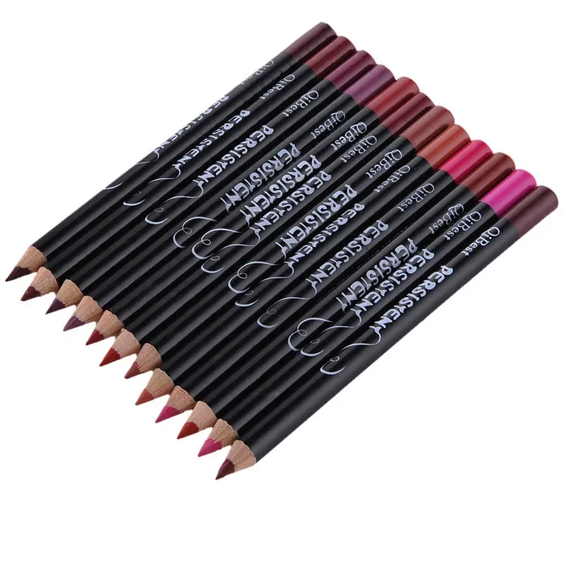 12colors/set Professional Waterproof Long-lasting Lip Liner Pencil Set Sexy Lipliner Pen Lips Cosmetic Kit Lip Makeup Tools